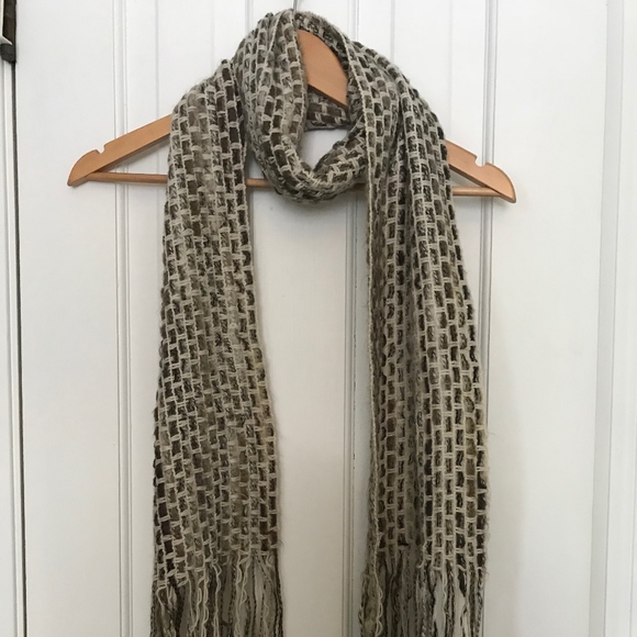 Macy's Wool Fringe Scarf - Picture 1 of 3